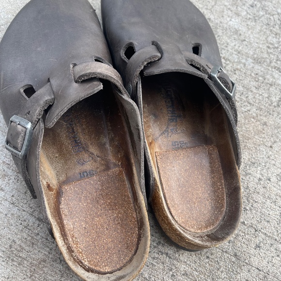 Birkenstock Boston Clogs Leather Grey/Brown- oiled size 45 or 12 main image 6